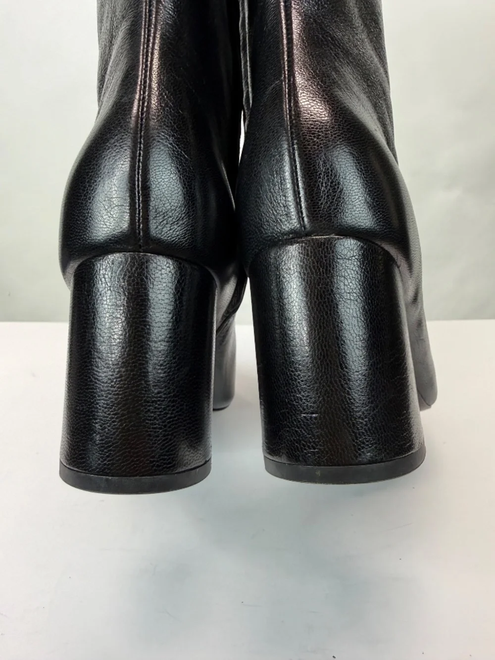 New Tory Burch Banana Leather Knee High Boot Black Leather Sz 5